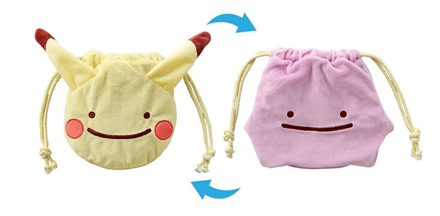 ポケモン へんしん！メタモン　ブラッキー　エーフィ　リバーシブル　巾着 ポケモン へんしん！メタモン ブラッキー エーフィ リバーシブル